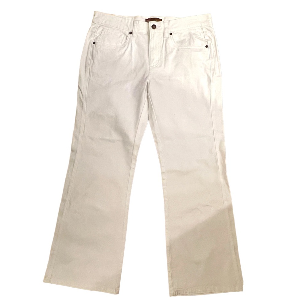 LEE JEANS One True Fit Slim Low Rise Slight Flare White Jeans NWT 9/10 Petite